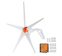 VEVOR Generador de turbina eólica de 500 W, kit de turbina eólica de 12 V, generador de energía eólica de 5 aspas con controlador MPPT, dirección del viento ajustable y velocidad de arranque del vient