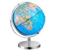 VEVOR Globo Terráqueo Giratorio de 330,2 mm con Soporte, Globo Geográfico Educativo con Zona Horaria Precisa, Material ABS, Globo Giratorio de 720° para la Educación Geográfica de los Niños, Jóvenes (