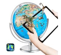 VEVOR Globo Educativo para Niños, 254 mm, Globo Mundial AR Interactivo con AR Golden Globe APP Iluminación Nocturna LED Rotación de 720°, para Los Niños Compatible con Dispositivos Android o iOS (Idio