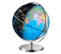 VEVOR Globo Terráqueo Giratorio Iluminado con Soporte 228,6 mm Globo Terráqueo con Base Estable de Metal Pesado y Luz Nocturna de Constelación LED y Mapa Impreso en HD para Aprendizaje, en Inglés