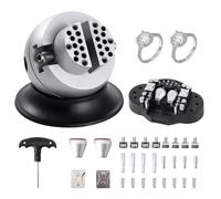 VEVOR Tornillo de Banco de Bolas de Grabado 78 mm Base Giratoria de 360° Mandíbula Ajustable con 30 Accesorios, Herramienta de Ajuste de Grabado para Joyería, Fabricación de Joyas de Precisión