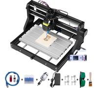 VEVOR Grabador Láser CNC 3018 Pro CNC 3018 10000U 15 W 3 Ejes Control GRBL CNC Máquina de Grabado Láser Grabador Láser Máquina CNC 3018 Grabado Láser para Grabar Todo Tipo de Plásticos Aluminio