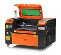VEVOR Grabador Láser de CO2 50 W, 30 x 50 cm, 19,7 IPS, Máquina Grabadora Láser Asistencia de Aire Bidireccional Compatible con LightBurn, CorelDRAW, AutoCAD, Windows, Mac OS, Linux, para Acrílico