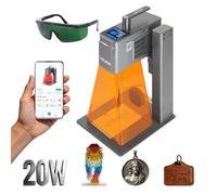 VEVOR Grabador Láser Dual Alta Velocidad de 10.000 mm/s Láser Azul de 20 W Infrarrojo de 2 W Área de Grabado de 160x140 mm Enfoque Manual y Automático Herramienta de Bricolaje para Madera, Acrílico