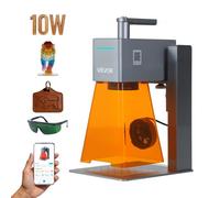 VEVOR Grabador Láser Portátil Alta Velocidad de 5000 mm/s, Láser Azul de 12 W, Área de Grabado de 100 x 100 mm, Herramienta de Grabado de Bricolaje para Madera, Acrílico, Cuero, Tela, Clase 4