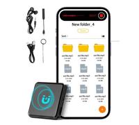 VEVOR Grabadora de Voz Magnética Activada por Voz con Reproducción 128 GB, 8730 Horas de Almacenamiento, 100 Horas de Duración de Batería, Grabadora de Audio USB-C MP3 para Reuniones, Entrevistas