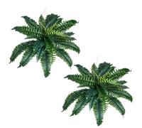 VEVOR Grandes Helechos de Boston Artificiales Colgantes, Diámetro Natural de 78 a 86 cm, Decoración de Pared con 30 Ramas, para Hogar y Oficina, Maceta no Incluida, 600 x 150 x 150 mm, 2 uds