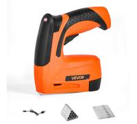 VEVOR Grapadora Eléctrica Inalámbrica 2 en 1, Calibre 18, 15-32 mm, con 1000 Grapas y 1000 Clavos y Empuñadura de Goma Antideslizante, para Carpintería y Proyectos de Bricolaje, 164 x 160 x 50 mm