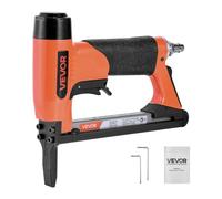 VEVOR Grapadora Neumática, Clavadora Neumática para Grapas de Alambre Fino Serie 50, Corona de 12,8 mm, Longitud de 6-16 mm, Capacidad Máxima de 110 Grapas para Tapicería, Carpintería y Bricolaje