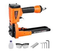 VEVOR Grapadora Neumática para Sellado de Cajas, Calibre 13, Compatible con Grapas de Corona de 34,8 mm, Grapas 16 mm y 19 mm, 4,8-8,3 bar, para Sellado de Cajas y Embalaje, 355 x 115 x 230 mm