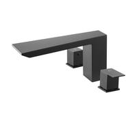 VEVOR Grifo de Bañera Romano con 3 Orificios y 2 Manijas, Acero Inoxidable, Válvula Antigoteo, con Caño Estrecho para Montaje en Cubierta, Ideal para Bañar Mascotas y Adultos, 200 x 230 x 72 mm