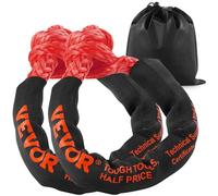 VEVOR Grillete Suave Sintético, 12,7 x 558,8 mm, 2 Piezas, 20 T Grillete de Remolque de Resistencia a la Rotura con 2 Mangas Adicionales y Bolsa de Almacenamiento para UTV, ATV, Camión, Jeep, Rojo