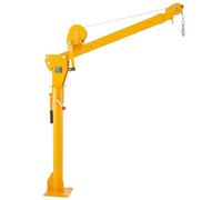 VEVOR Grúa Manual para Camión Carga de 499kg Grúa Plegable para Plataforma de Camión con Cabrestante Manual, Grúa de Pluma de Acero para Camioneta con Giro de 360° para Levantar Mercancías en Fábrica