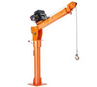 VEVOR Grúa Plegable para Camión 998 kg con Cabrestante Eléctrico de 2722 kg, Estructura de Acero con Giro de 360° para Levantar y Descargar Mercancías desde el Vehículo para Camionetas y Plataformas