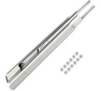 VEVOR Guía para Cajones 50,8 x 7,6 x 1,9 cm Riel para Cajones Extracción Total 101,6 cm Carril para Cajón Acero Laminado en Frío Corredera para Cajón Carga 225 kg con Rodamiento de Bolas Armario 2PCS