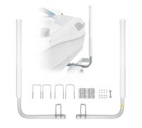 VEVOR Guía para Remolque de Barco 110 cm Ancho Ajustable 30 cm Guía de Lanzamiento de Acero Galvanizado con Tubo de PVC para Motos Acuáticas, Barcos de Pesca, Veleros, Botes Inflables, 550x85x1105 mm