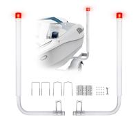 VEVOR Guía para Remolque de Barco 117,5 cm Ancho Ajustable 30 cm Guía de Lanzamiento de Acero con Tubo de PVC y LED para Moto Acuática, Barco de Pesca, Velero, Bote Inflable, 550 x 85 x 1175 mm