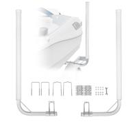 VEVOR Guía para Remolque de Barco 121,5cm Ancho Ajustable 16 cm Guía de Lanzamiento de Acero Galvanizado con Tubo de PVC para Motos Acuáticas, Barcos de Pesca, Veleros, Botes Inflables, 480x85x1215mm