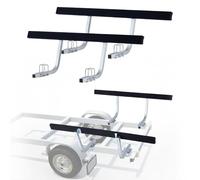 VEVOR Guía para Remolque de Barco Altura Ajustable de 425 mm/475 mm, 2 Guías de Acero Engrosado con Almohadillas de Soporte, Compatibles con Remolques Tipo Pontón con Vigas, para Botes, Canoas