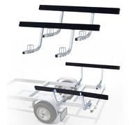 VEVOR Guía para Remolque de Barco Altura Ajustable de 425 mm/475 mm, 2 Guías de Acero Engrosado con Almohadillas de Soporte, Compatibles con Remolques Tipo Pontón con Vigas, para Botes, Canoas