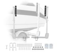 VEVOR Guía para Remolque de Barco Altura Ajustable de 700-1050 mm, 2 Piezas de Acero Engrosado de Alta Resistencia con Guía de Rodillos Suaves, para Barcos de Pesca, Lanchas, 2 Opciones de Montaje