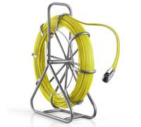 VEVOR Guía Pasacables de 6,3 mm 152 metros, Cable de Fibra de Vidrio con Contenedor, Terminales Intercambiables, Marca de Longitud, Herramientas de Electricista, para Pared Tubo Construcción Eléctrica