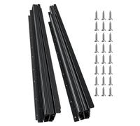 VEVOR Rieles Deslizantes para Cajones Bajo Encimera, Extensión Completa con Cojinetes de Bolas para Debajo de las Escaleras, Carga de 117 kg, para Reemplazo de Bricolaje, Negro, 1000 x 75 x 55 mm