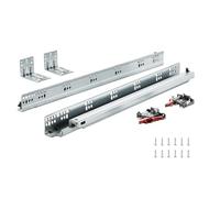 VEVOR Guías para cajones, 6 pares de guías de bolas para cajones 533,4 mm Cierre suave y silencioso 45,4 kg Riel guía de acero de montaje lateral inferior con cerradura para gabinete de cocina