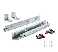 VEVOR Guías para cajones, 6 pares de guías para cajones de bolas, 381 mm, cierre suave y silencioso, 45,4 kg, carril guía de montaje lateral inferior, acero con cerradura, para gabinete de cocina