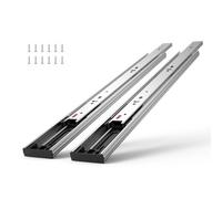 VEVOR Guías para Cajones 6 Pares Guías para Cajones de Bolas 457,2 mm Cierre Suave y Silencioso 45,4 kg Riel Guía de Acero de Montaje Lateral Extensión Completa para Estante de Gabinete de Cocina