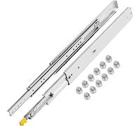 VEVOR Guías para Cajones 609 mm, Rieles para Cajones 227 kg, Carriles para Cajones Correderas para Cajones Guías Laterales para Cajones con Rodamiento de Bolas Guías Telescópicas para Cajones Plata