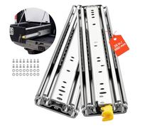 VEVOR Guías para Cajones 66 cm 226,8 kg Correderas para Cajones con Bloqueo, con Extensión Completa, Rodamientos de Bolas, Montaje Lateral, 1 Par, Tornillos y Tuercas para Armarios, Cocinas, Caravanas
