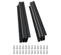 VEVOR Rieles Deslizantes para Cajones Bajo Encimera, con Cojinetes de Bolas para Gabinetes Debajo de las Escaleras, Carga 117 kg, Resistentes, para Reemplazo de Bricolaje, Negro, 600 x 75 x 55 mm
