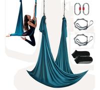 VEVOR Hamaca aérea de yoga 5x2,8 m Kit de columpio de yoga con inversión de danza aérea Nylon 100 g/m² Carga 1000 kg Vuelo aéreo antigravedad para fitness Culturismo Pilates Gimnasio Estudio en casa V