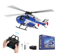 VEVOR Helicóptero de Control Remoto de 4 Hélices de 2,4 GHz 4 Canales con Giroscopio de 6 Ejes, Despegue/Aterrizaje con una sola Tecla y Luces LED Juguete para Niños Mayores de 8 Años