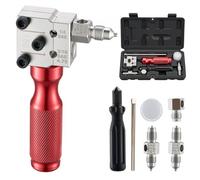 VEVOR Herramienta Abocardador Tubos de Freno, Kit de Abocardador de Líneas de Freno 45 Grados Simple y Doble para Tubos de 4,75 mm y 6,35 mm con Herramienta de Desbarbado para Reparación Automotriz
