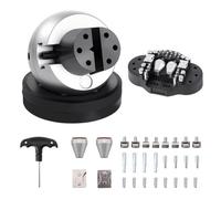 VEVOR Herramienta de Ajuste de Talla de Tornillo Alicates de Bola Profesionales de 130 mm 34 PCS, Accesorios de Bloque de Talla de Joyería Bloque, Juego Completo de Prensa de Grabado con Altura 38 mm