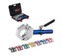 VEVOR Herramienta de Crimpado Hidráulico para Mangueras de Aire Acondicionado, con 7 Matrices, Estuche de Transporte, para Reparación de Aire Acondicionado Automotriz, 420 x 310 x 80 mm, sin Fugas