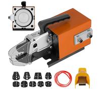 VEVOR Herramienta de engarzado neumática Am-10, Máquina de engarzado de terminales de cable accionada por aire Hasta 16 mm2, Máquina de engarzado neumática con 10 juegos de troqueles para muchos tipos