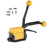 VEVOR Herramienta de Flejado de Acero para 1/2"-3/4" de ancho, 3 en 1 (Tensor, Engarzadora, Cortador) Máquina Flejadora de Embalaje de Correa Manual Máquina de Flejado para Correa de Acero Inoxidable