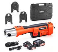 VEVOR Herramienta de Prensado de Tuberías 32 kN 18 V, Juego de Herramientas de Prensado para Tubos con Mordazas M15 M22 M28 Perfil M, Prensadora Inalámbrica para Fontanería Incluye Baterías Cargador
