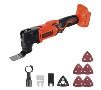 VEVOR Herramienta Oscilante Inalámbrica con 6 Velocidades Variables de 8500-17000 OPM, Ángulo de Oscilación de 3,2 °, 8 Accesorios de Sierra y Luz de Trabajo LED sin Batería, 290 x 114 x 72 mm