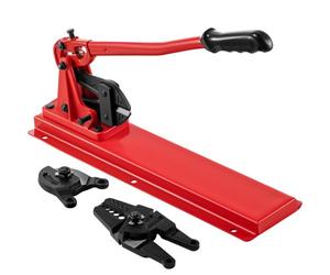 VEVOR - Herramienta para prensar cables de acero de 24" con cabezal de corte de pernos para cables, crimpadora de banco de 1/16" a 3/16", manguitos de aluminio y cobre, crimpadora de acero de aleación