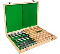 VEVOR Herramientas de Torneado de Madera, 8 Piezas para Torno Ampliamente Utilizado en Carpintería, Tallado de Muebles y Proyectos de Torneado, Ideal para Trabajos de Carpintería y Tallado Artístico