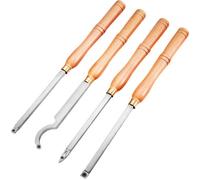 VEVOR Herramientas de Torneado de Madera para Torno de Carburo, 4 pcs Reemplazables, Formones para Madera, Herramientas de Torno de Carburo, Herramientas de Torno para Aficionados a la Artesanía