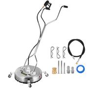 VEVOR Hidrolimpiadora de Alta Presión para Exteriores 4.000 psi Hidrolimpiadora Compacta 55,9 cm Limpiador de Superficies Planas Potente y Portátil Boquilla Turbo Ajustable para Terrazas Patios etc.