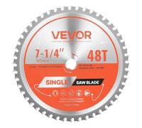 VEVOR Hoja de Sierra Circular, 185 mm de Diámetro, 48 Dientes Afilados de Aleación, 15,875 mm de Mandril, Acabado Fino, Hoja de para Cortar Metal con Rejillas de Ventilación que Reducen el Ruido