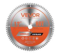 VEVOR Hoja de Sierra Circular, 305 mm de Diámetro, 80 Dientes Afilados de Aleación, 25,4 mm de Mandril, Acabado Fino, Hoja para Cortar Madera con Rejillas de Ventilación que Reducen el Ruido