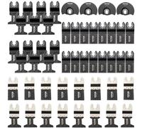 VEVOR Hojas de Sierra Multiherramienta Oscilante 50 Piezas Hojas de Sierra Oscilante Cuchillas de Herramientas Oscilantes Material de HCS + Acero Inoxidable para Madera y Metal