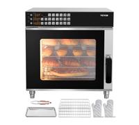 VEVOR Horno de Convección de Encimera 58 L 600 x 745 x 606 mm 2800 W 220 V Negro